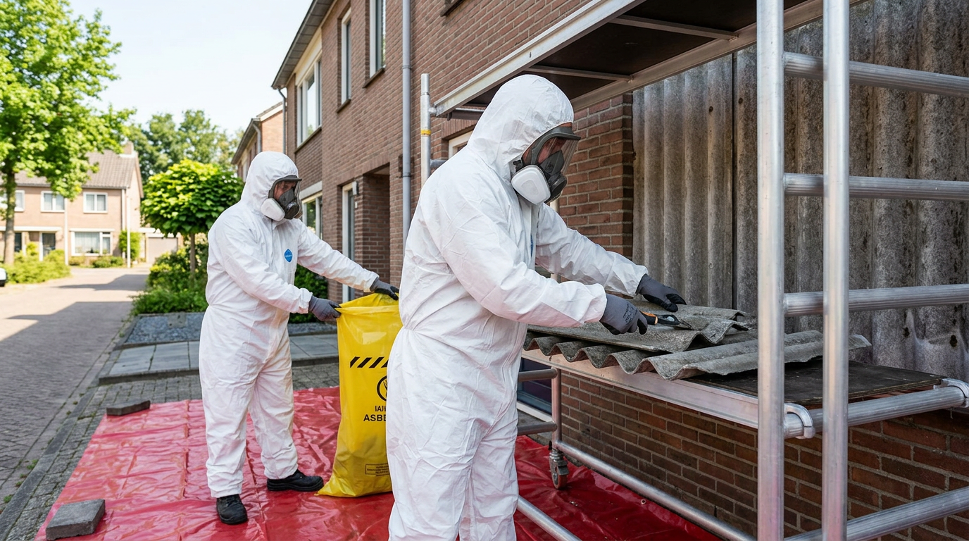 Veilig asbest in woning verwijderen door gecertificeerd saneringsbedrijf.