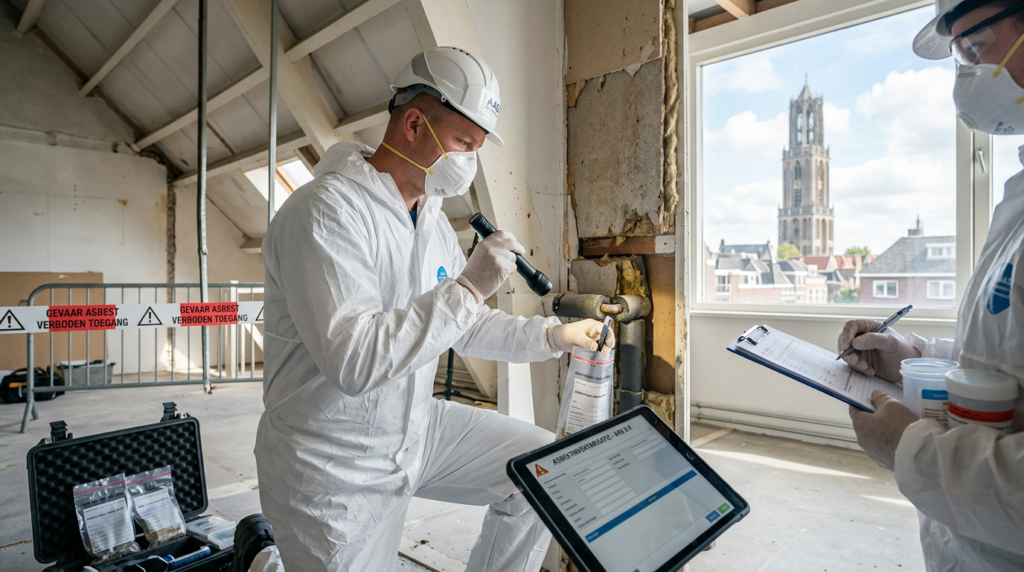 Asbestinventarisatie Utrecht: Een gedetailleerde inspectie van een pand in Utrecht voor asbestonderzoek.