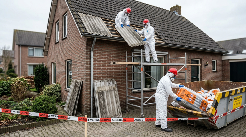 Professionele asbest afvoer Nederland door gecertificeerd bedrijf: inspectie, sanering en veilige verwijdering.