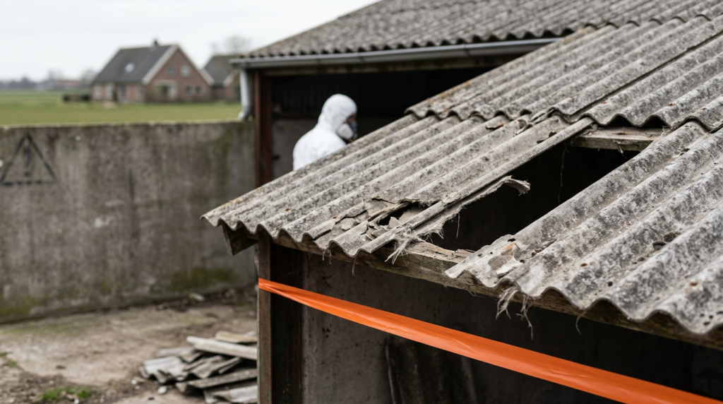 Veilig asbest golfplaten verwijderen door gecertificeerd saneringsbedrijf in Nederland.