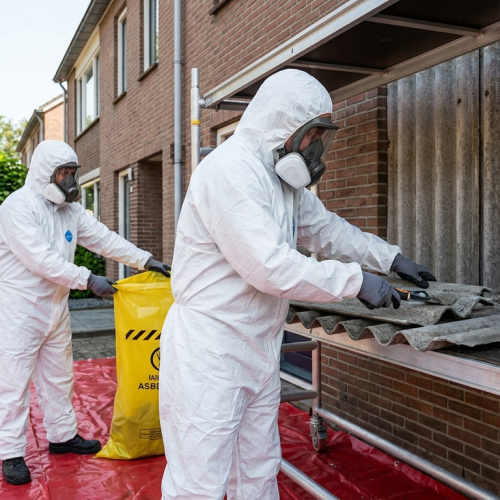 Veilig asbest in woning verwijderen door gecertificeerd saneringsbedrijf.