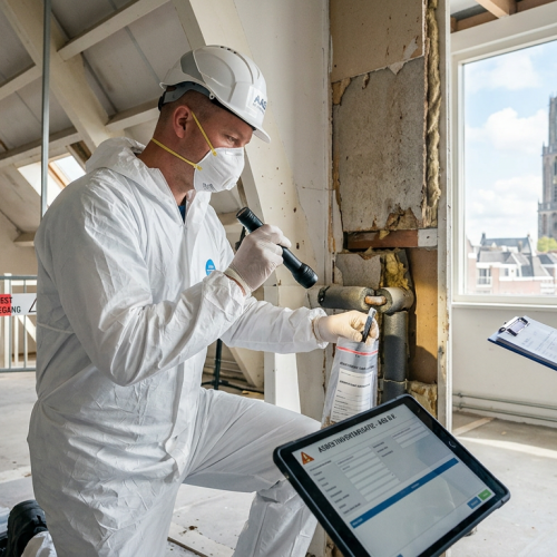 Asbestinventarisatie Utrecht: Een gedetailleerde inspectie van een pand in Utrecht voor asbestonderzoek.