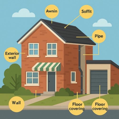 Veelvoorkomende asbestlocaties in woningen in Nieuwegein